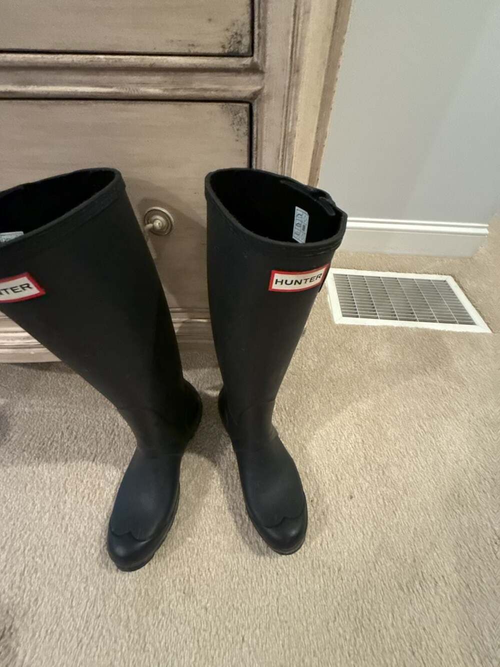 Hunter Original Tall Matte Black Rain Boots US 7 UK 5 - Picture 3 of 8
